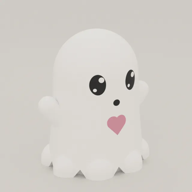 Fantasminha impresso em 3D pela Grudô